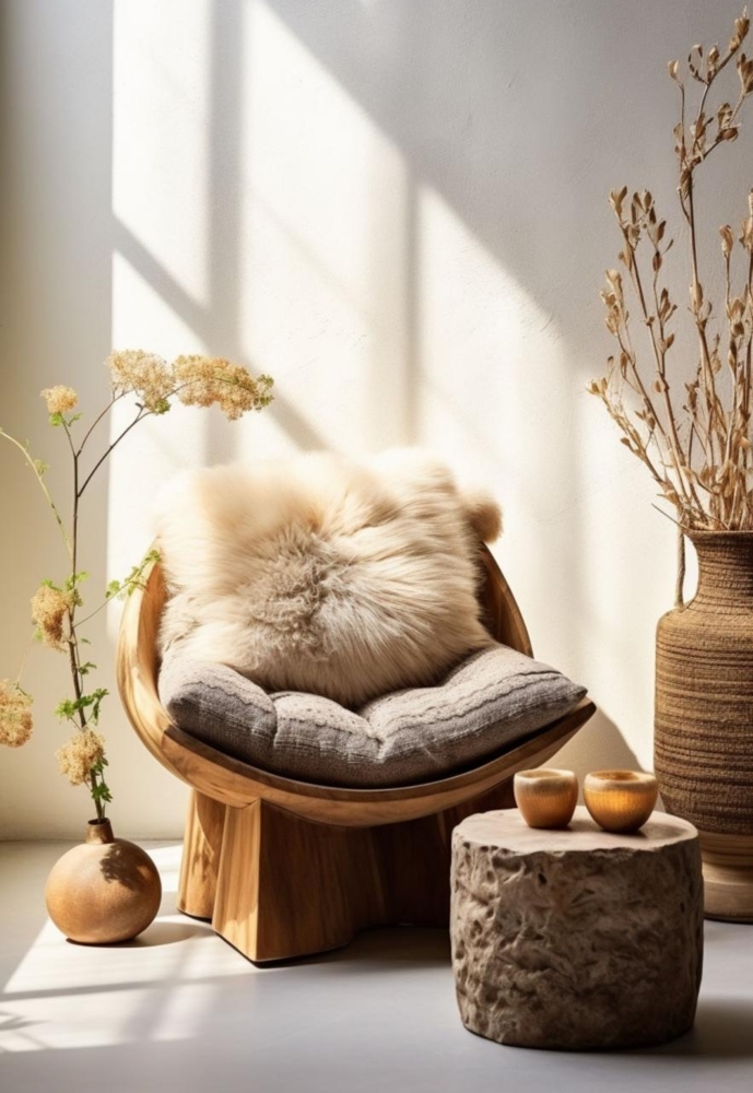 Lammfellkissen Merino Creme Beige ohne Inlett Bild 1