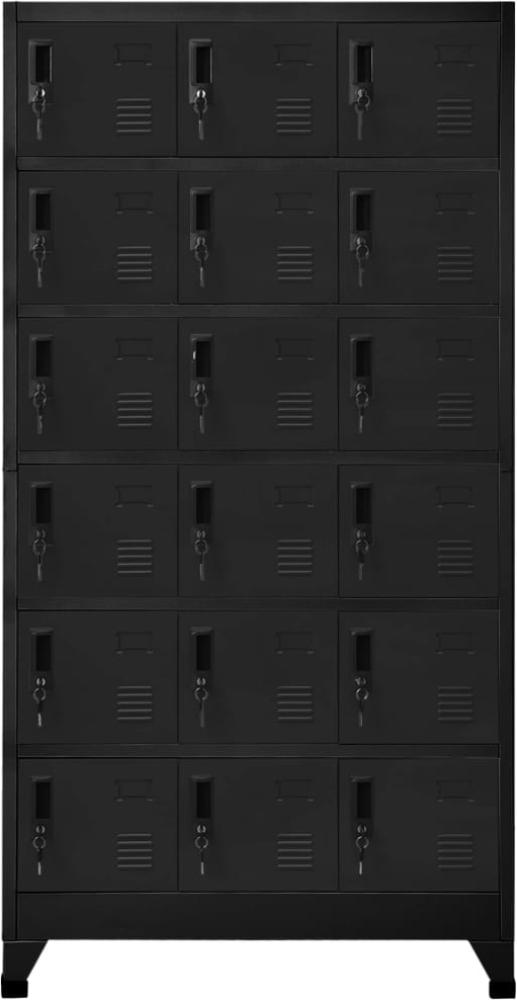 vidaXL Schließfachschrank Schwarz 90 x 40 x 180 cm Stahl [339830] Bild 1