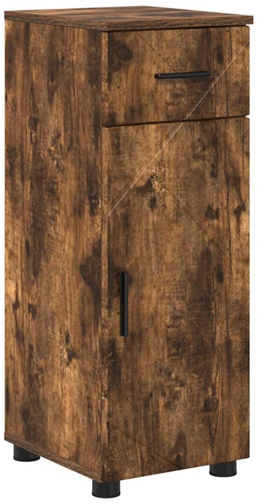 vidaXL Badezimmerschrank mit Tür Geräucherte Eiche 30 x 35 x 80 cm 883329 Bild 1