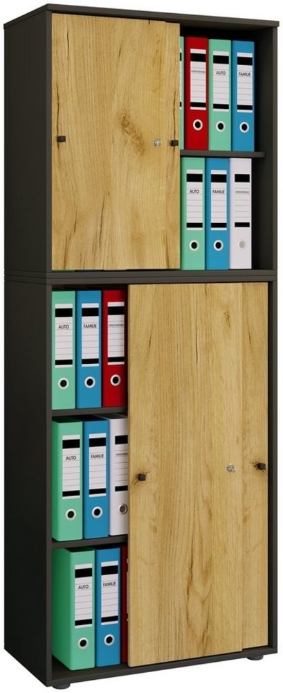 VCM Aktenschrank Büroschrank Aktenschrank Schiebetüren Lona 5fach Bild 1