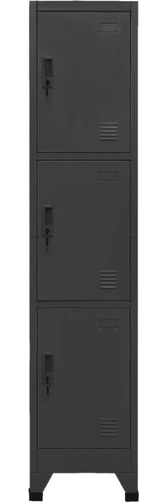 vidaXL Schließfachschrank Anthrazit 38 x 45 x 180 cm Stahl Bild 1