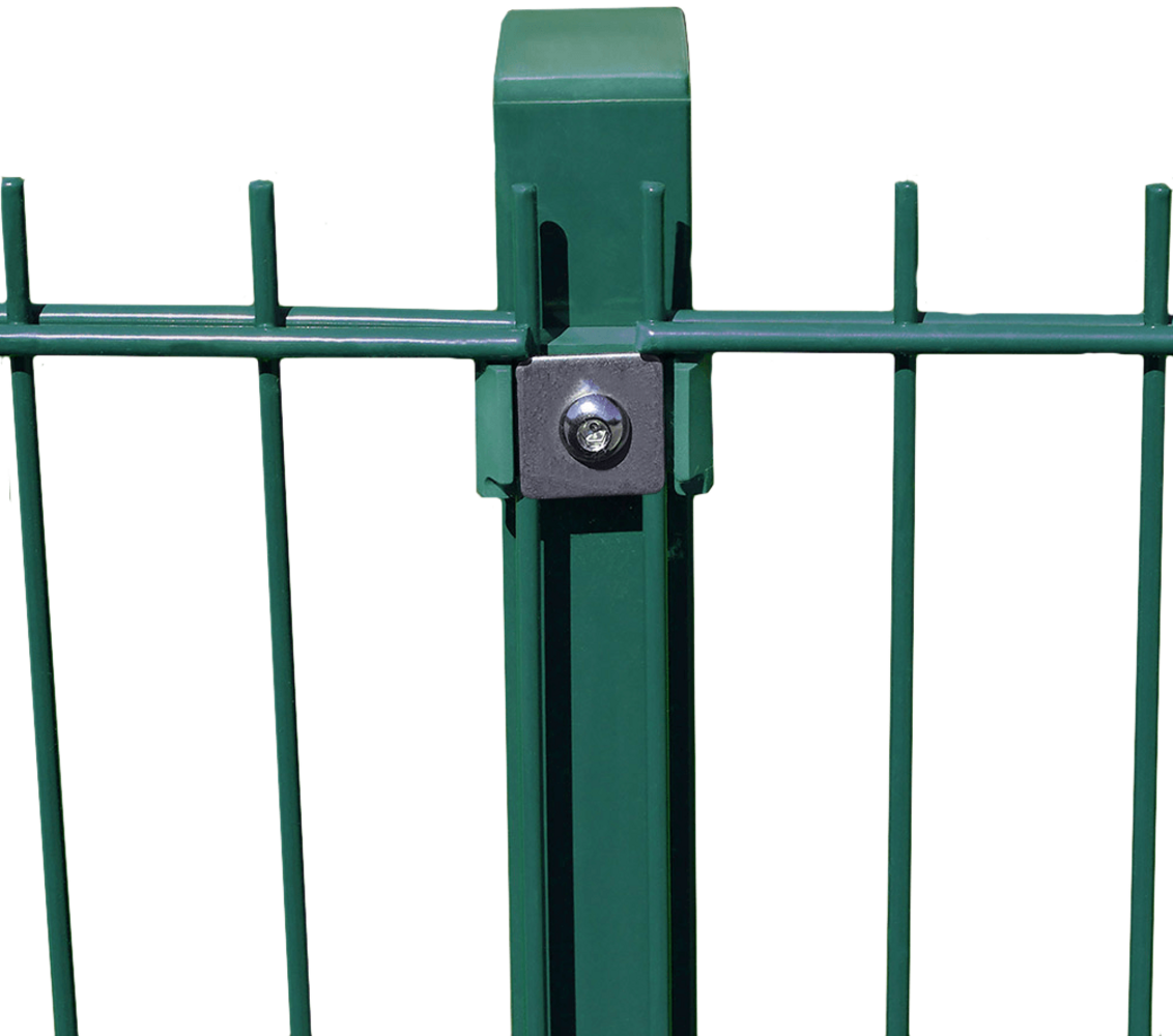 HOME DELUXE Pfosten für Doppelstabmattenzaun MORATA - 2100 mm Anthrazit Bild 1