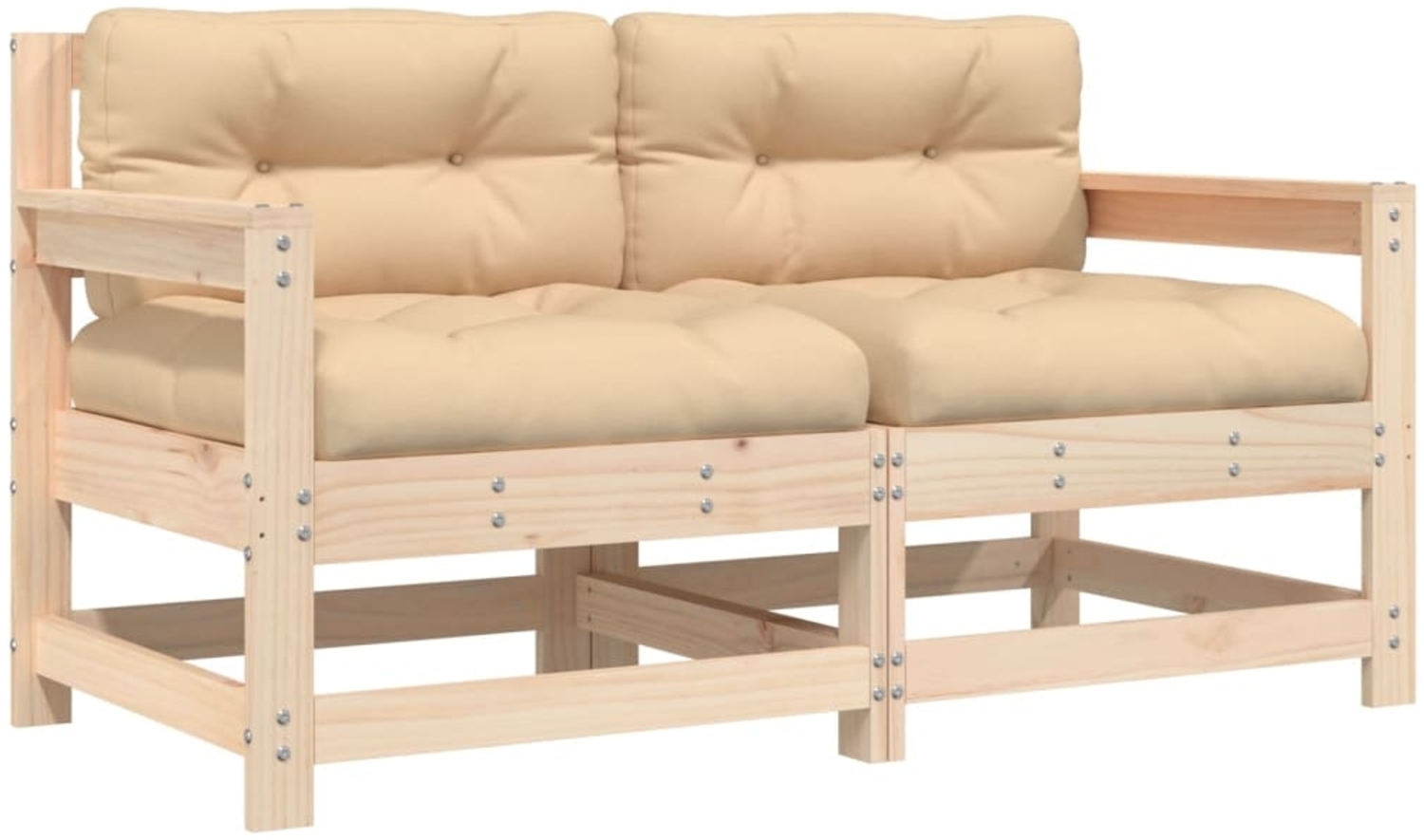 vidaXL Gartenstühle mit Kissen 2 Stk. Massivholz Kiefer 825590 Bild 1