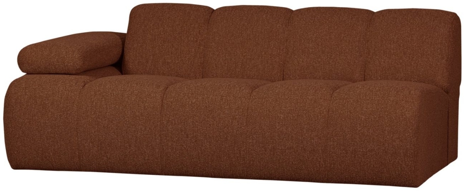 Modulsofa Mojo Boucle 2er Arm-Links, Rostbraun Bild 1