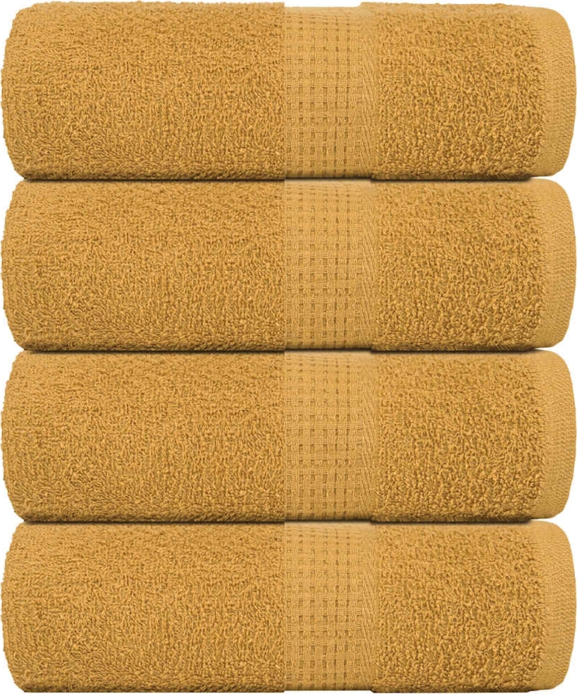 Gästetücher 4 Stk. Golden 30x50 cm 360 g/m² 100% Baumwolle 136804 Bild 1