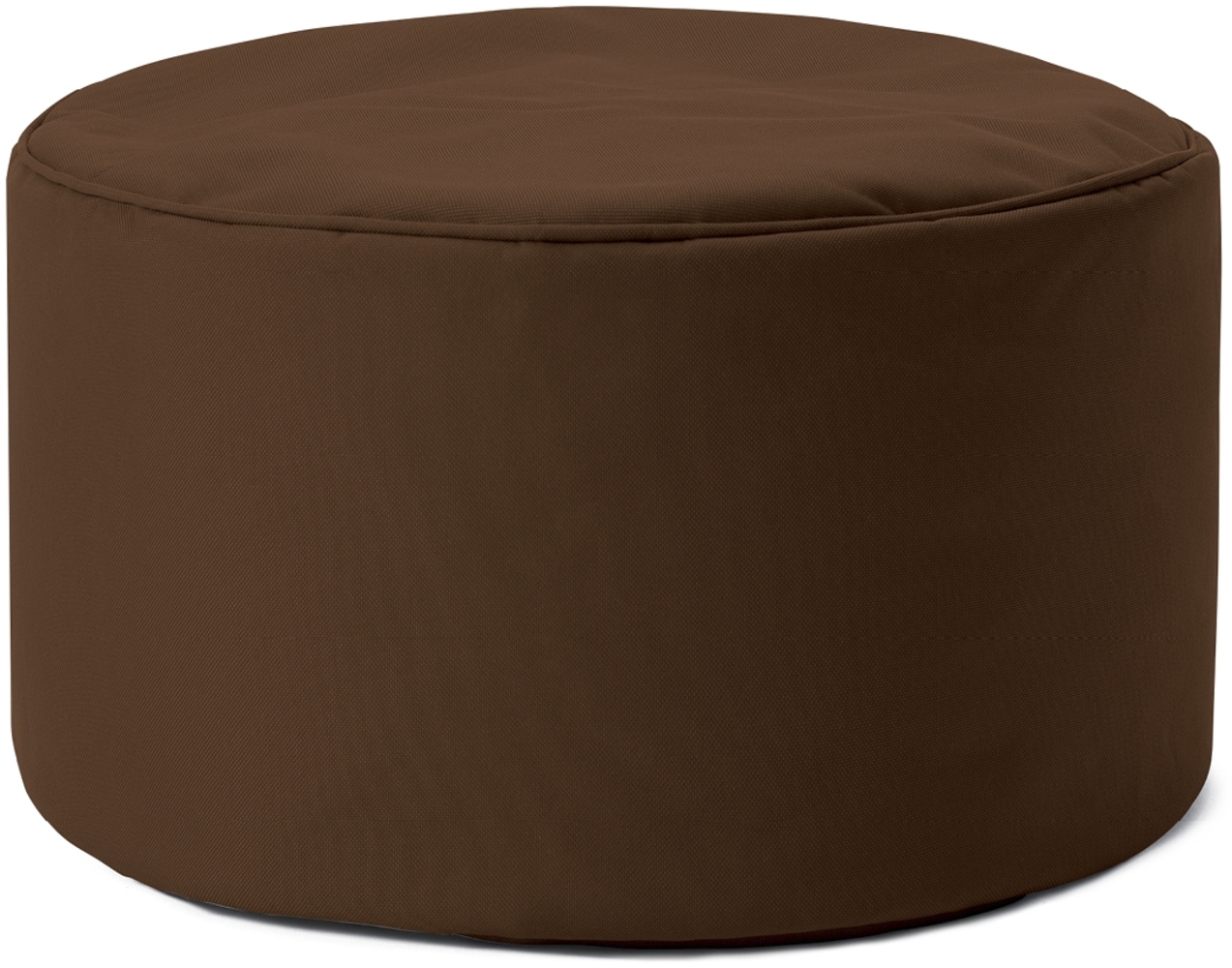 Lumaland Indoor Outdoor Sitzhocker 25x45 cm - Runder Sitzpouf, Sitzsack Bodenkissen, Sitzkissen, Bean Bag Pouf - Wasserabweisend - Pflegeleicht - ideal für Kinder und Erwachsene - Braun Bild 1