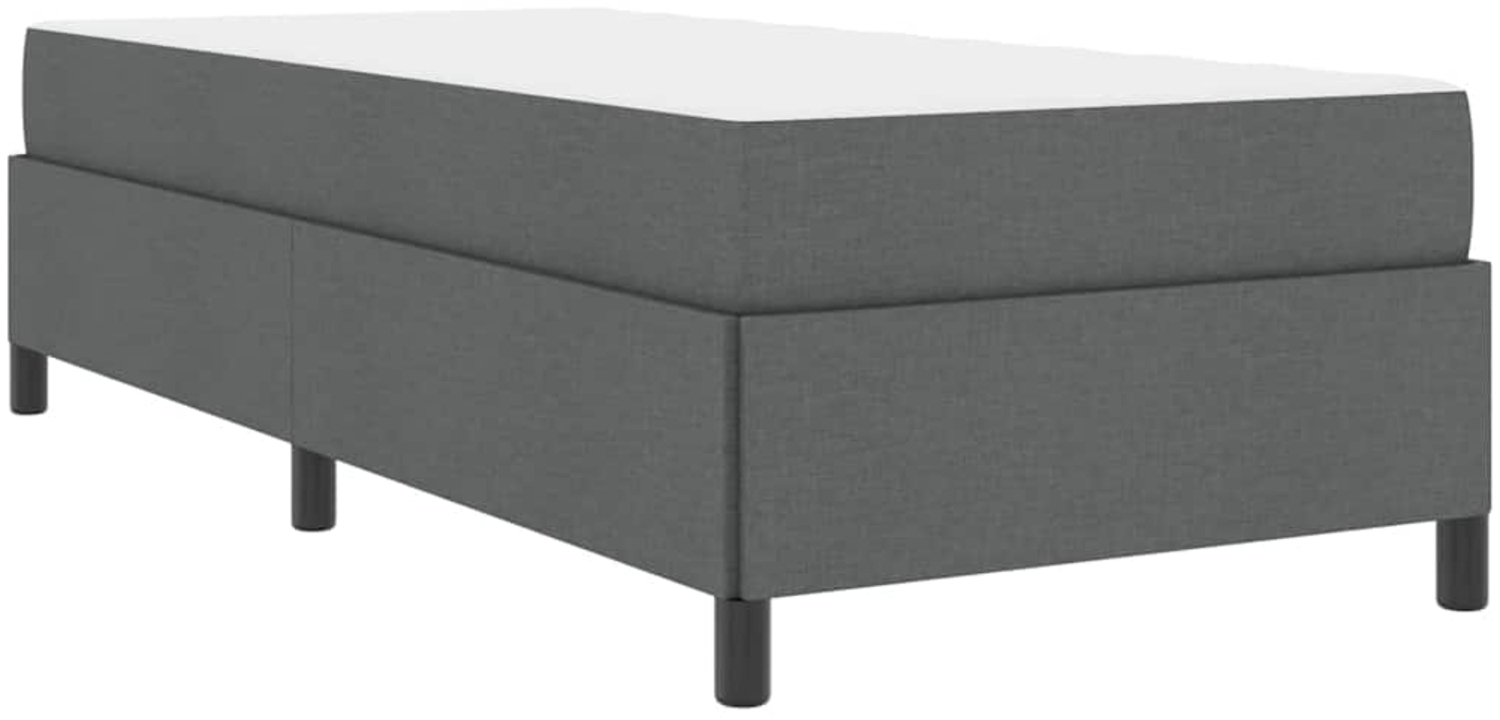 vidaXL Boxspringbett Dunkelgrau 90 x 190 cm Stoff 3398823 Bild 1