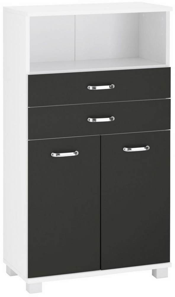 Schildmeyer Midischrank Colli in verschiedenen Farben Breite 60 cm, Badezimmerschrank mit Metallgriffen, Ablageboden Bild 1