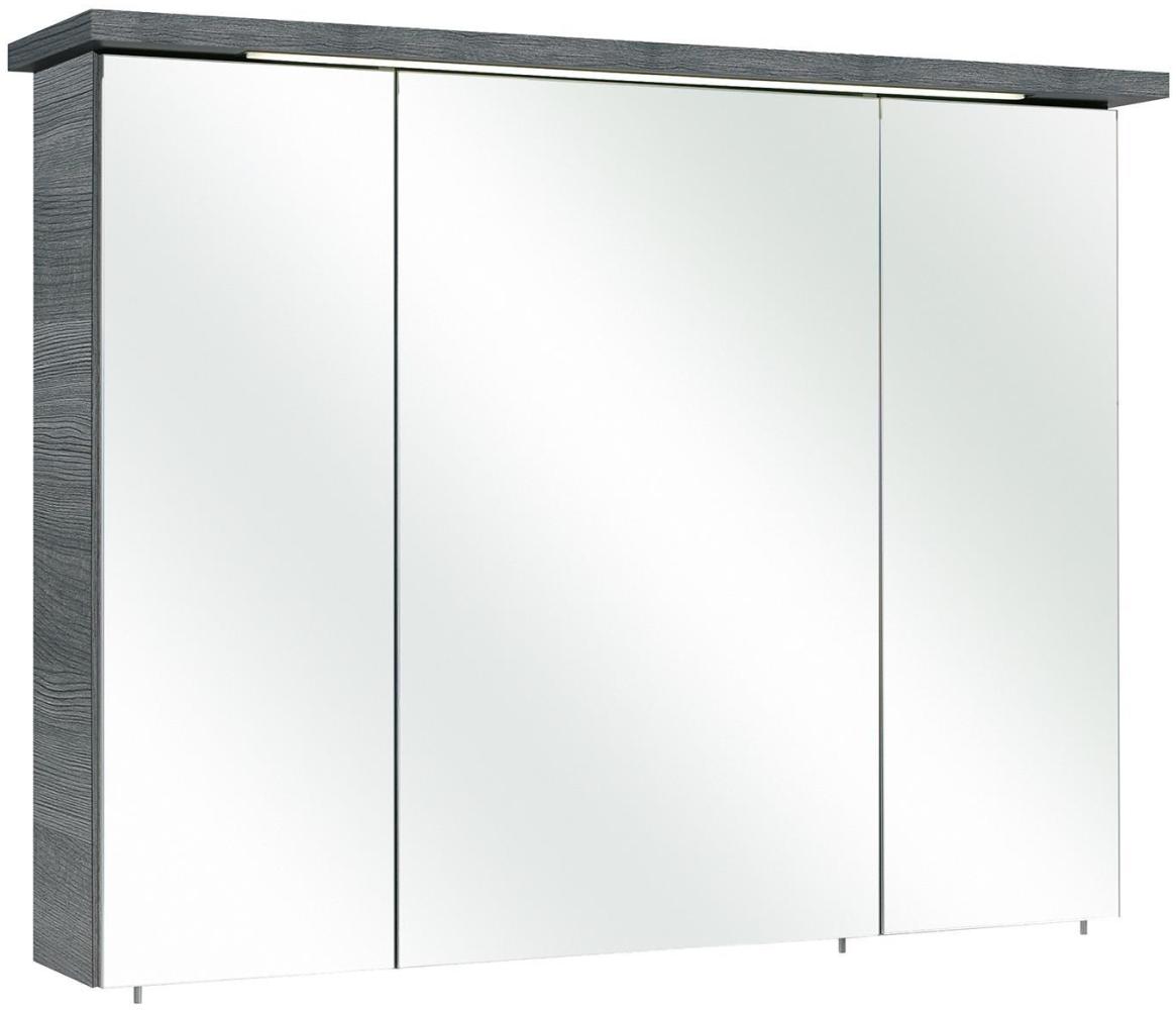 Spiegelschrank >Abelica II< in Graphit Struktur - 80x72x20cm (BxHxT) Bild 1