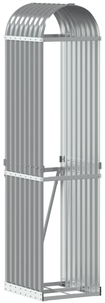 vidaXL Kaminholzunterstand Hellgrau 40x45x170 cm Verzinkter Stahl 364548 Bild 1