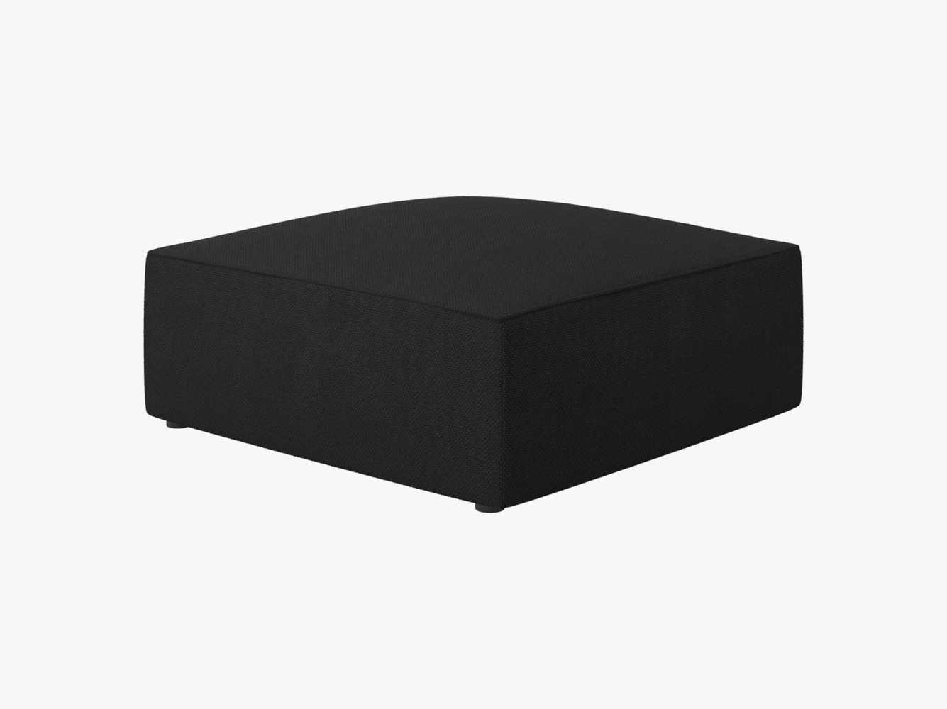 Micadoni Hocker Ruby 1-Sitzer Strukturierter Stoff Ottawa Schwarz Bild 1