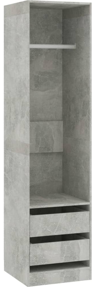 vidaXL Kleiderschrank Schubladen Betongrau 50x50x200cm Holzwerkstoff 800616 Bild 1