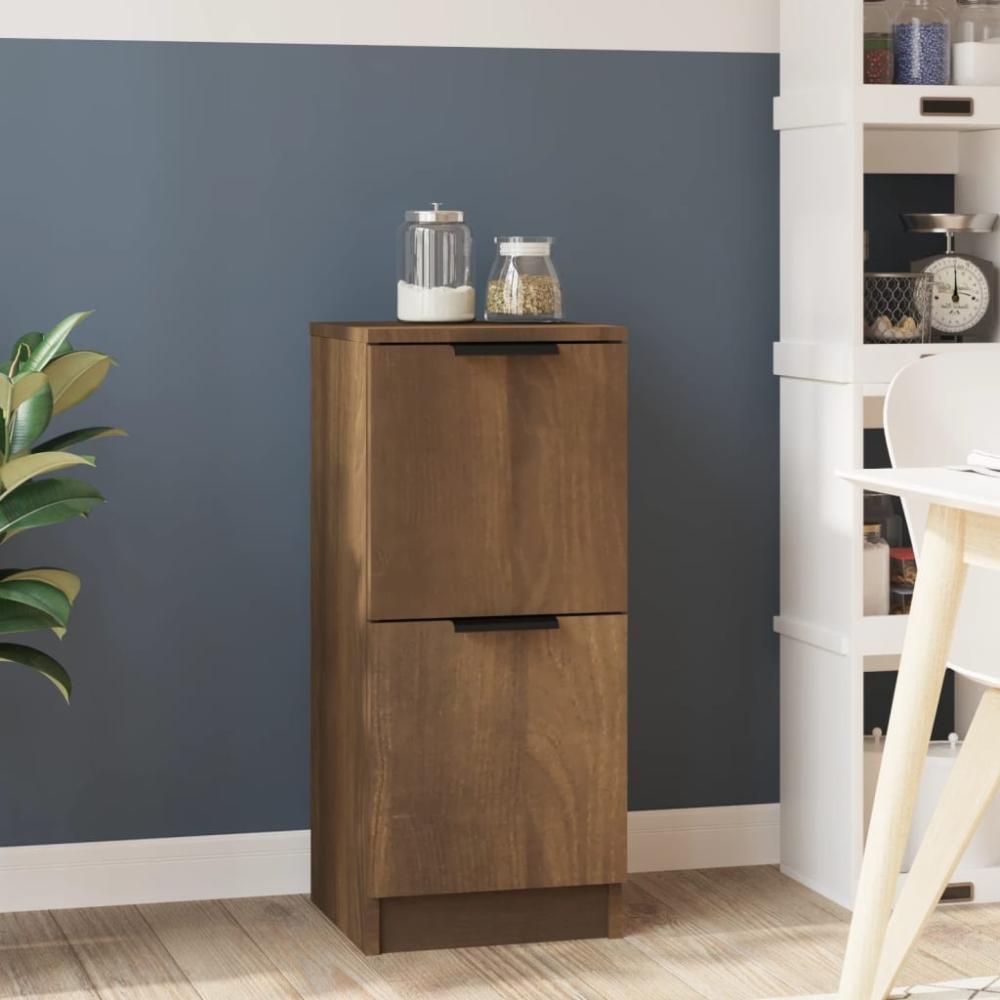 Sideboard Braun Eichen-Optik 30 x 30 x 70 cm Holzwerkstoff [817022] Bild 1