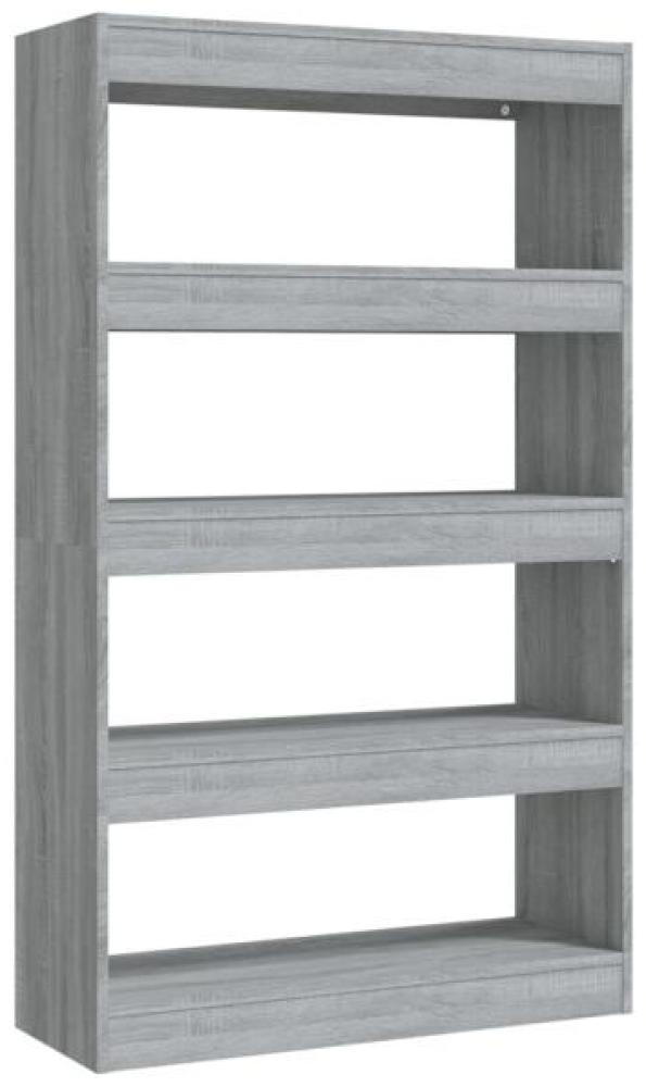 vidaXL Bücherregal/Raumteiler Grau Sonoma 80x30x135 cm Holzwerkstoff 813621 Bild 1