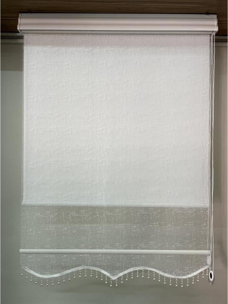 Fenster Rollo Gardine Doppelrollo mit Sonnenschutz Anarchy Muster Aluminiumkassette Zebra 100 cm Bild 1