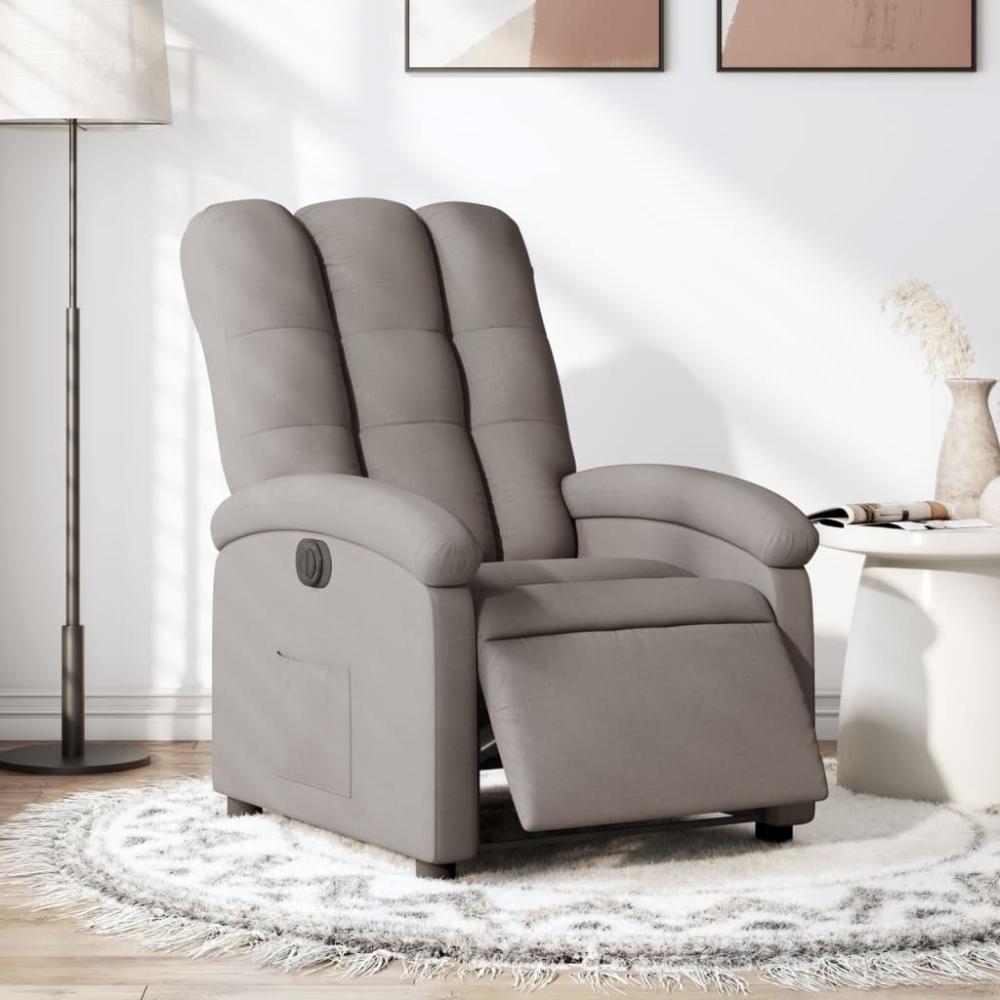 vidaXL Relaxsessel Elektrisch Taupe Stoff 3204076 Bild 1