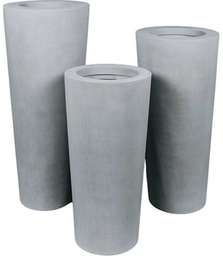 Polystone Conical Outdoor Bodenvase Ø 46 cm, Höhe 95 cm grau Bild 1