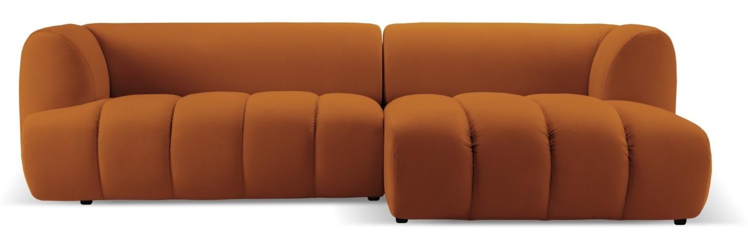 Micadoni Modulares Ecksofa Harry 4-Sitzer Rechts Samtstoff Terrakotta Bild 1