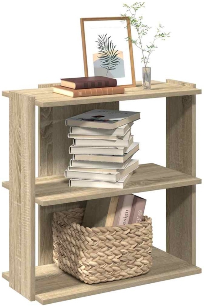 vidaXL Bücherregal 3 Böden Sonoma-Eiche 60x30x60 cm Holzwerkstoff Bild 1