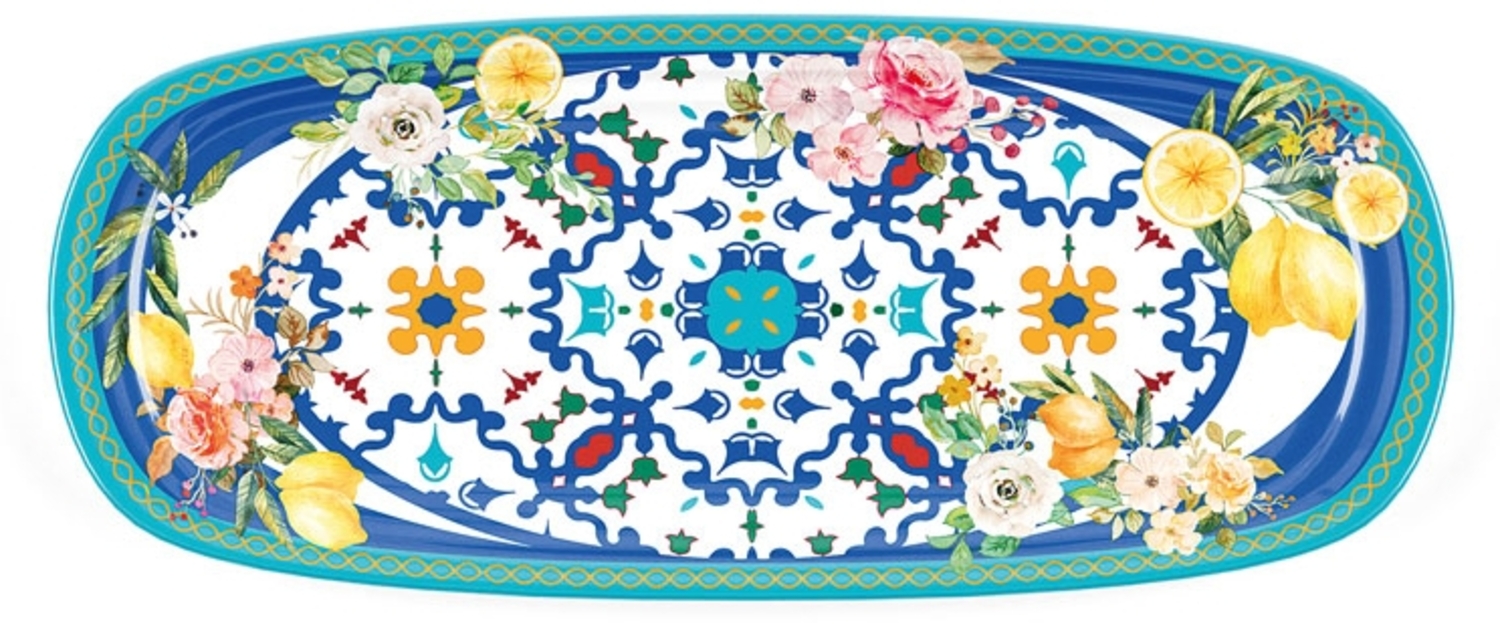 Guzzini Servierschale rechteckig 39,5x16,5 cm Flower&Lemon Bild 1