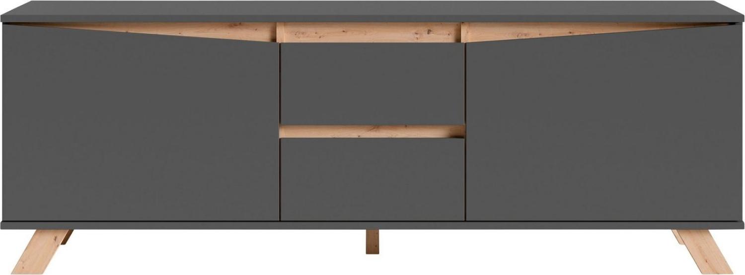 INOSIGN Lowboard Valentin, 160cm TV Board mit 2 Türen und 2 Schubkästen in modernem Skandi Design Bild 1