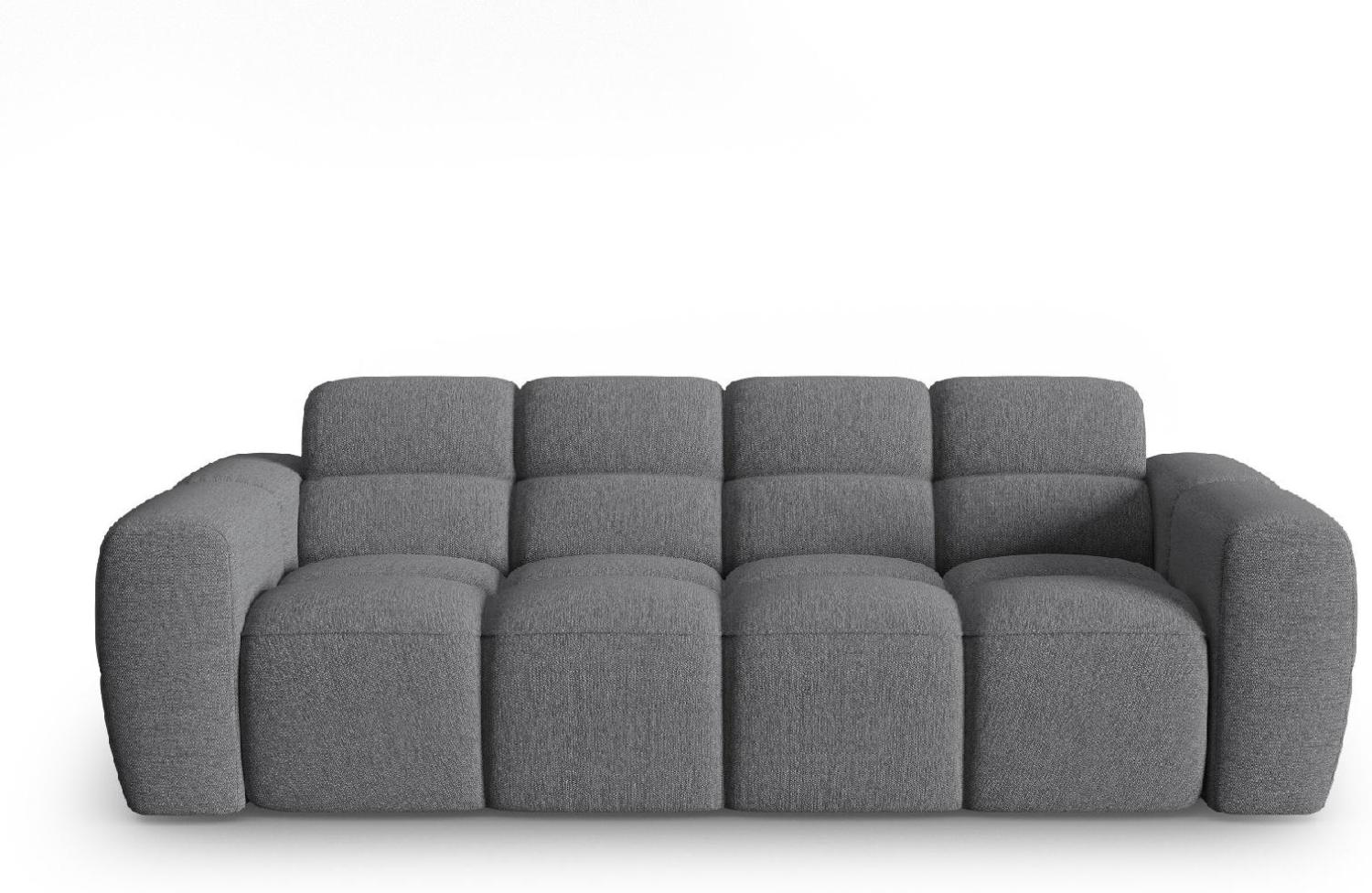 Micadoni Sofa Lisa 3-Sitzer Strukturierter Stoff Grau Bild 1