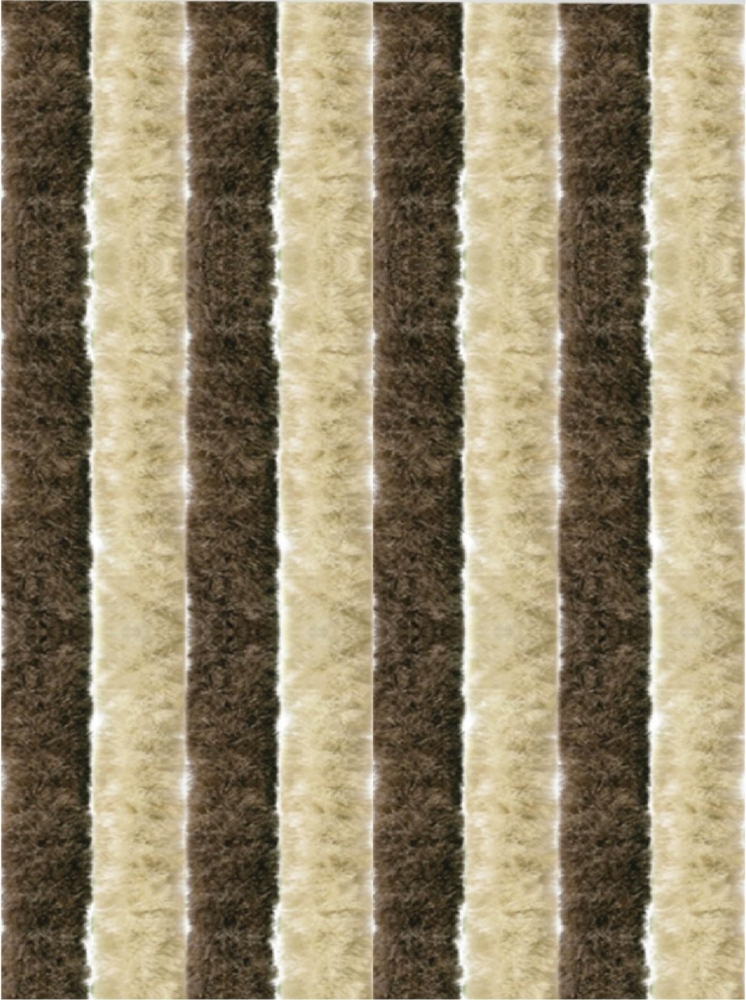 Flauschvorhang 120x200 cm ( Beige-Braun ), perfekter Insekten- und Sichtschutz für Ihre Balkon- und Terrassentür, viele Farben Bild 1