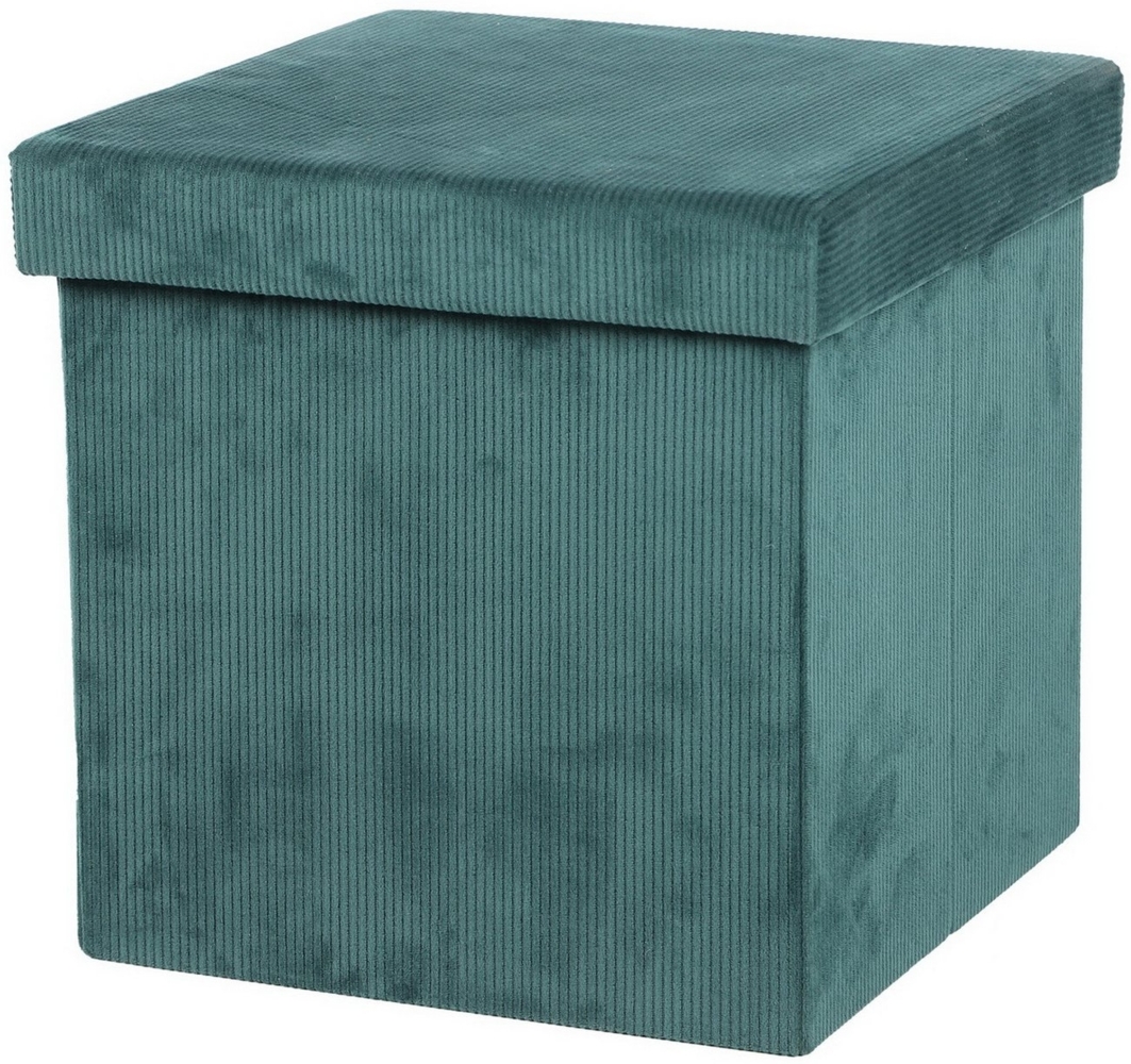 Urban Living Sitzwürfel Sitzhocker mit Stauraum Aufbewahrungsbox Sitz, gepolsterte Sitzfläche, bis 120 kg bleastbar, 38 x 38 x 38 cm Bild 1