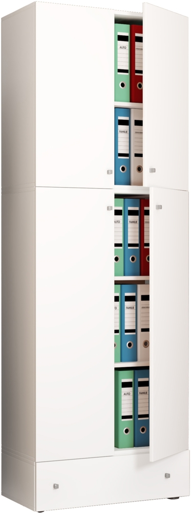 VCM Büroschrank Lona 917792 Weiß H. 200 x B. 70 x T. 39 cm Bild 1
