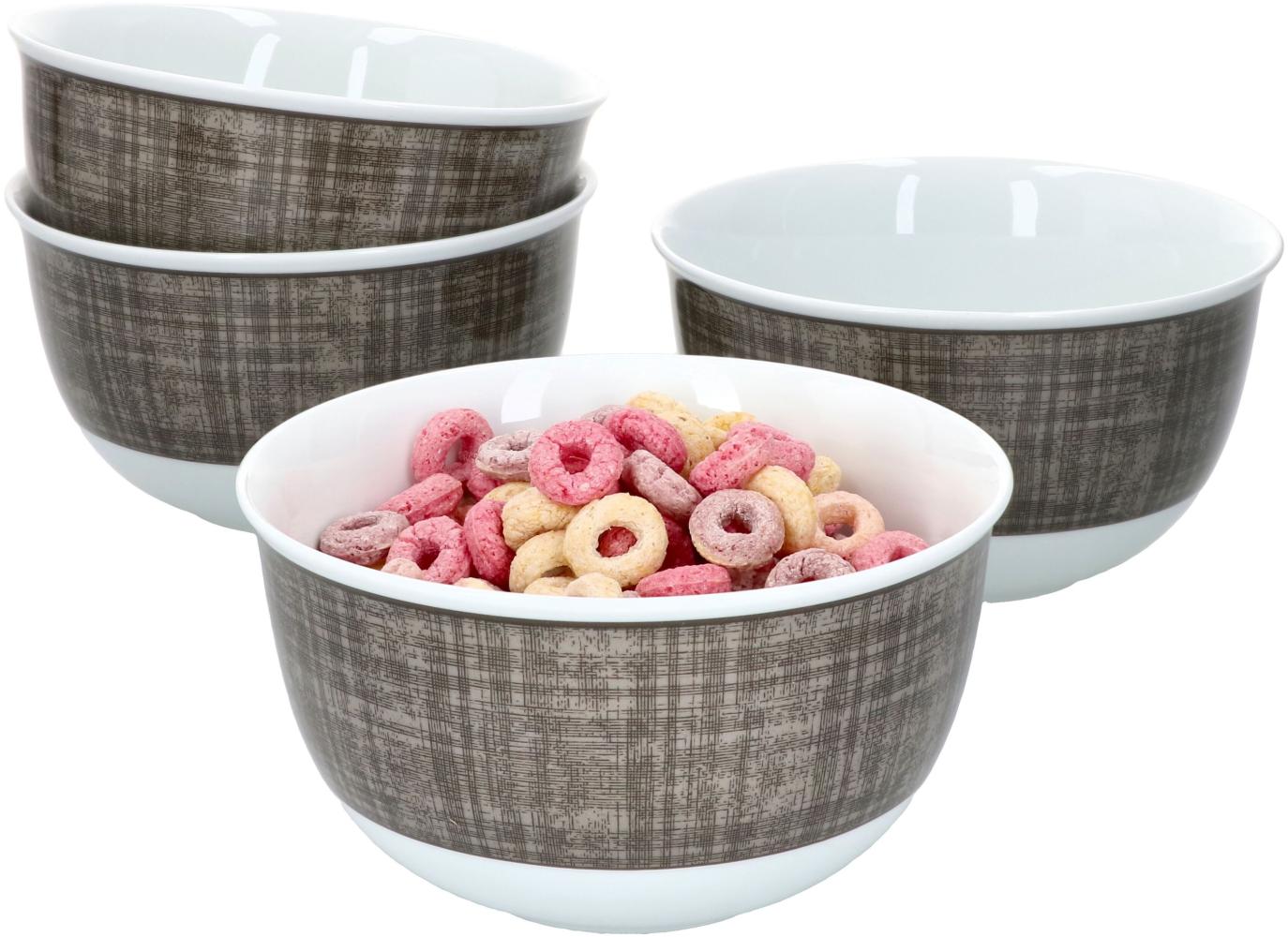 Ritzenhoff Brazil Braun 4er Set Bowl-Schalen 450ml Müsli Salat Dessertschüssel Bild 1