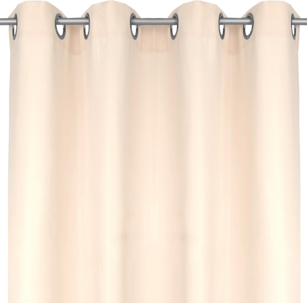 Bestlivings Blickdichte Beige Gardine mit Ösen in 140x245 cm ( BxL ), in vielen Größen und Farben Bild 1