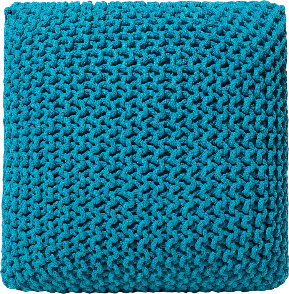 Pouf seeblau ⌀ 50 cm CONRAD Bild 1