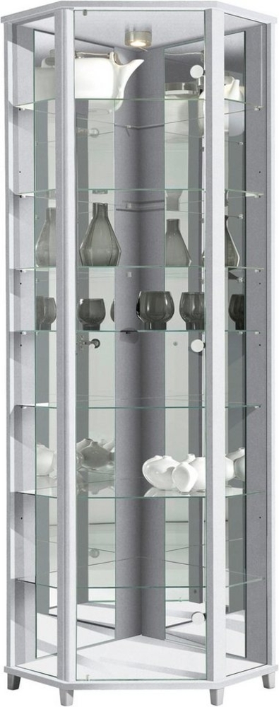 fif möbel Vitrine TRIO Eckvitrine/Glasvitrine 1x Glastür, perfekt für Sammler, Sammlervitrine Bild 1