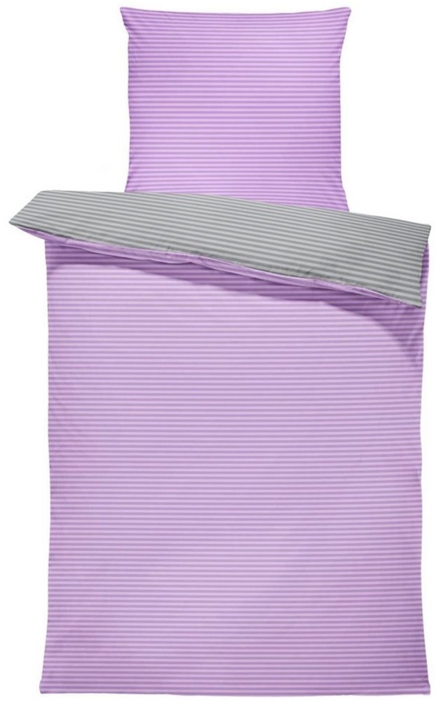 One Home Bettwäsche Wende Streifen, Renforcé, 4 teilig, gestreift und modern, Baumwolle Normalgröße Bild 1