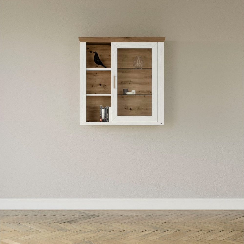 set one by Musterring Hängeschrank York Typ 21, mit Glastür, offene Fächer, Beleuchtung optional, B 105 cm Bild 1