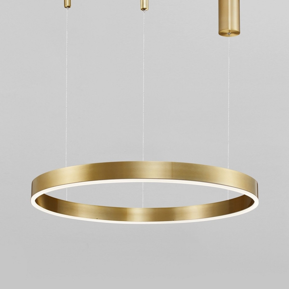 Nova Luce 9190640 MOTIF LED Pendelleuchte 60cm 3000K Messing Gold dimmbar Bild 1