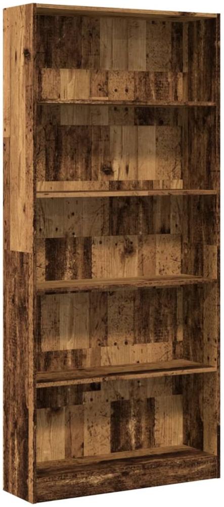 vidaXL Bücherregal Altholz-Optik 80x24x176 cm Holzwerkstoff 857860 Bild 1