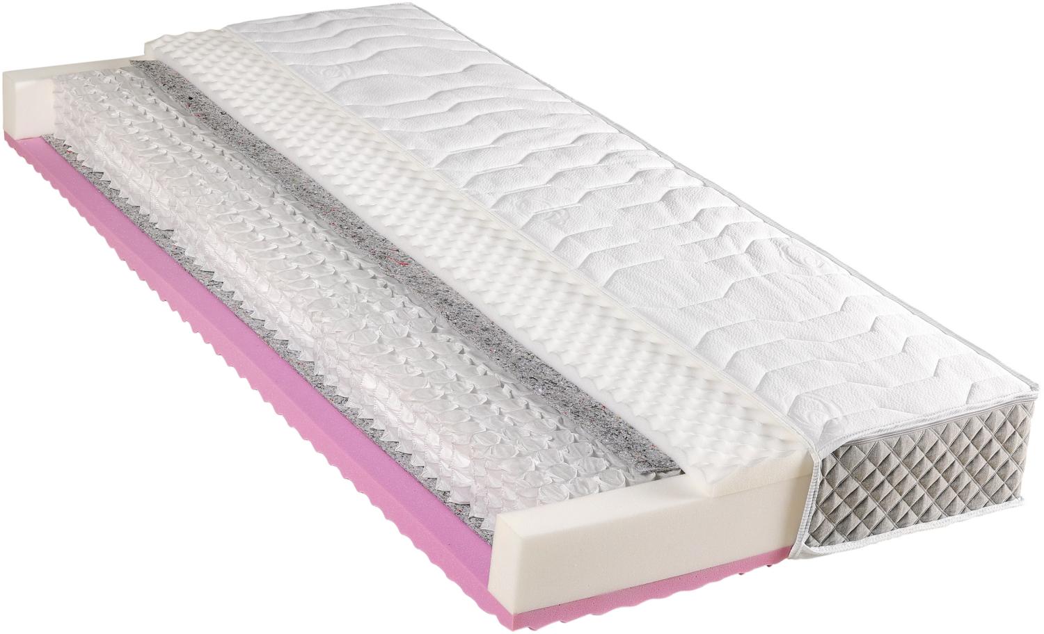 BeCo Active 1000 DuoFlex, 21 cm Luxushöhe, 2 in 1 Wendematratze in einzigartiger Boxspring Optik, 5 Sterne Qualität Größe 80 x 200 cm Härtegrad H2 & H3 (0kg - 120 kg) Bild 1