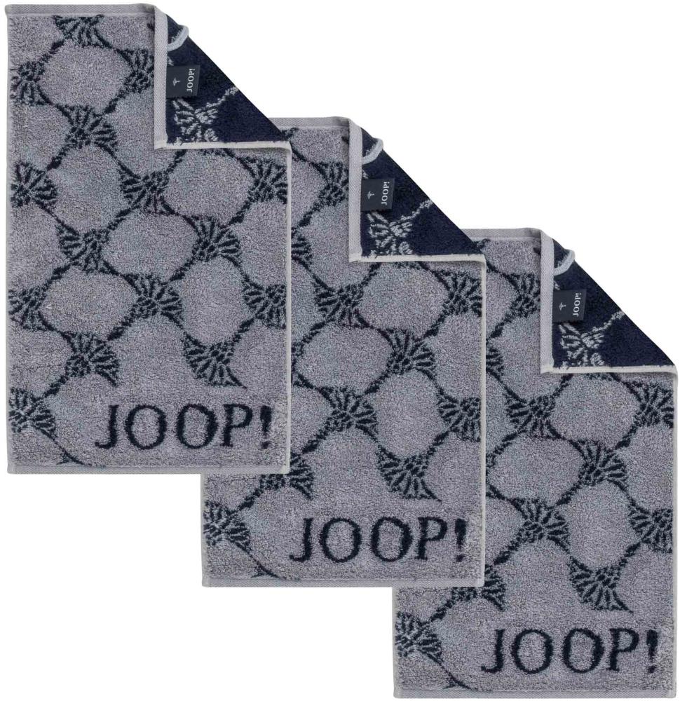 JOOP! Gästetuch Classic Frottierkollektion, 3er Pack - Walkfrottier Denim Cornflower 30x50cm Bild 1