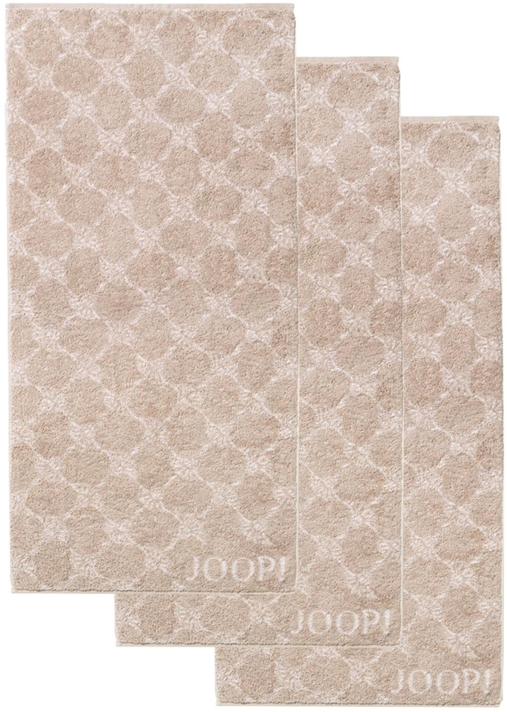 JOOP! Handtuch Classic / Infinity Kollektion, 3er Pack - Walkfrottier Beige Cornflower 50x100cm Bild 1