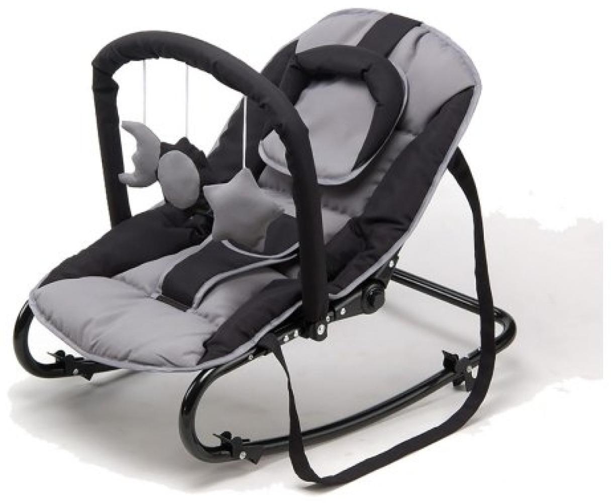 Baby-Plus Babywippe Bella Black Grey Bild 1
