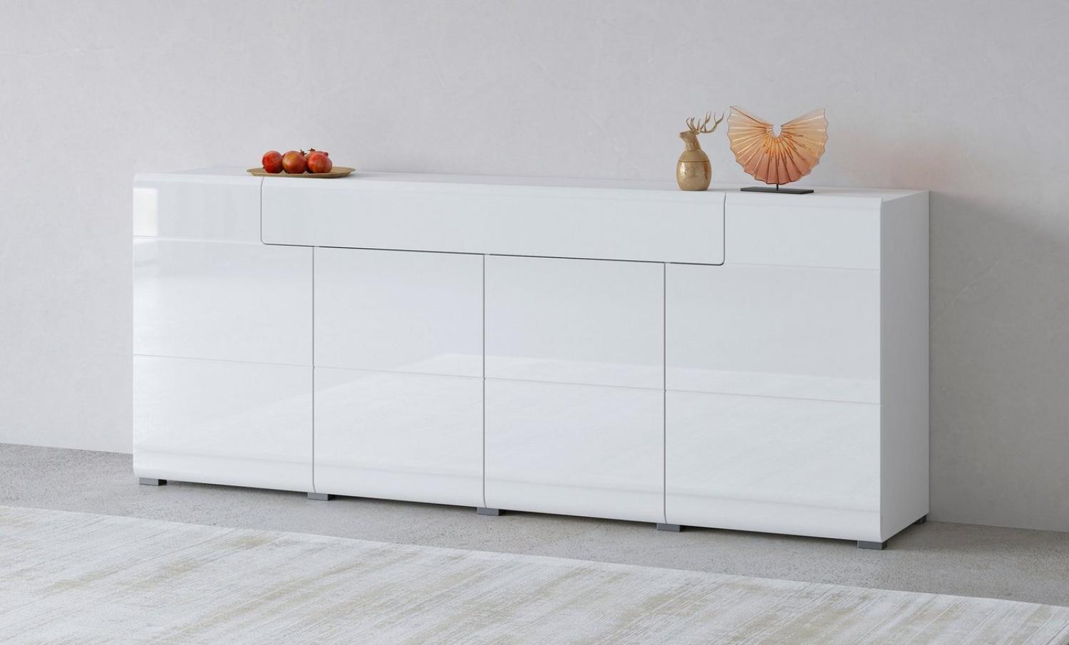 INOSIGN Sideboard Toledo,Breite 208cm,moderne Kommode mit dekorative Fräsungen,grifflos, Kombikommode mit viel Stauraum, Einlegeböden verstellbar Bild 1