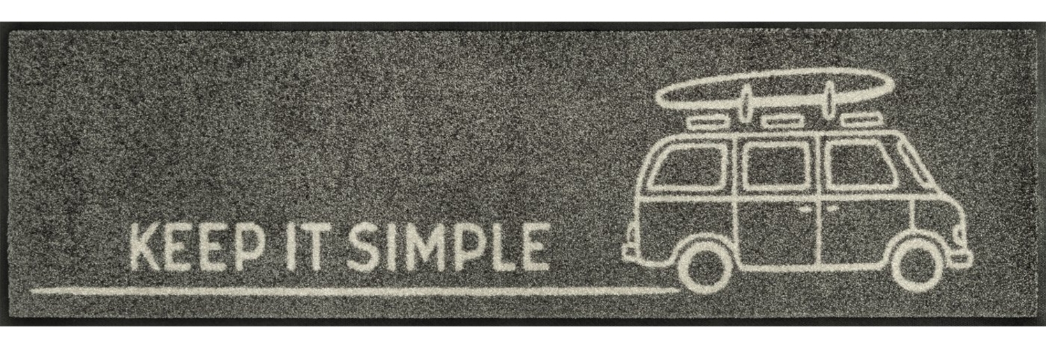 wash+dry by Kleen-Tex Läufer Keep it Simple grey, rechteckig, Höhe: 7 mm Bild 1