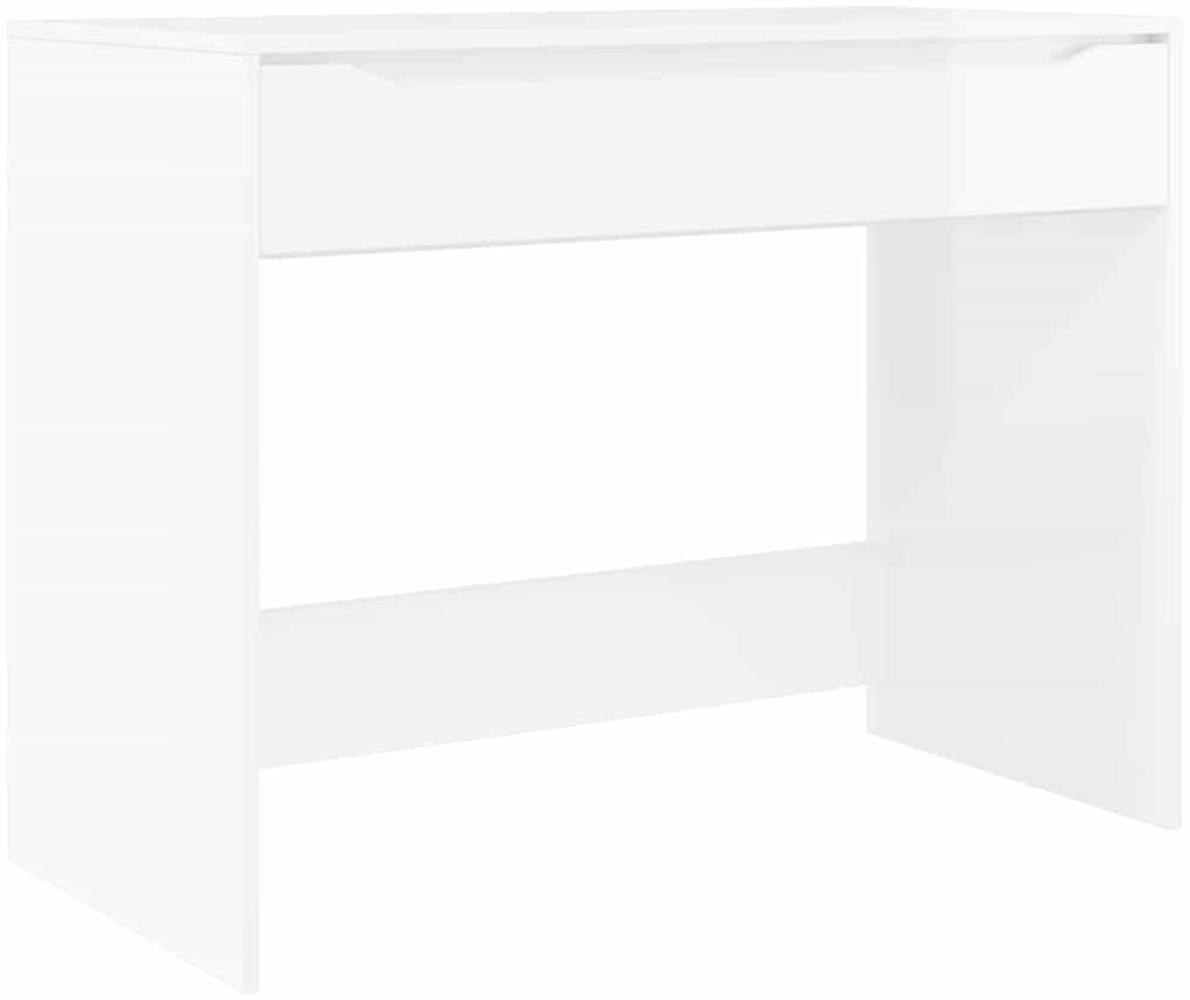 vidaXL Schreibtisch Hochglanz Weiß 100 x 50 x 78 cm Holzwerkstoff 888941 Bild 1