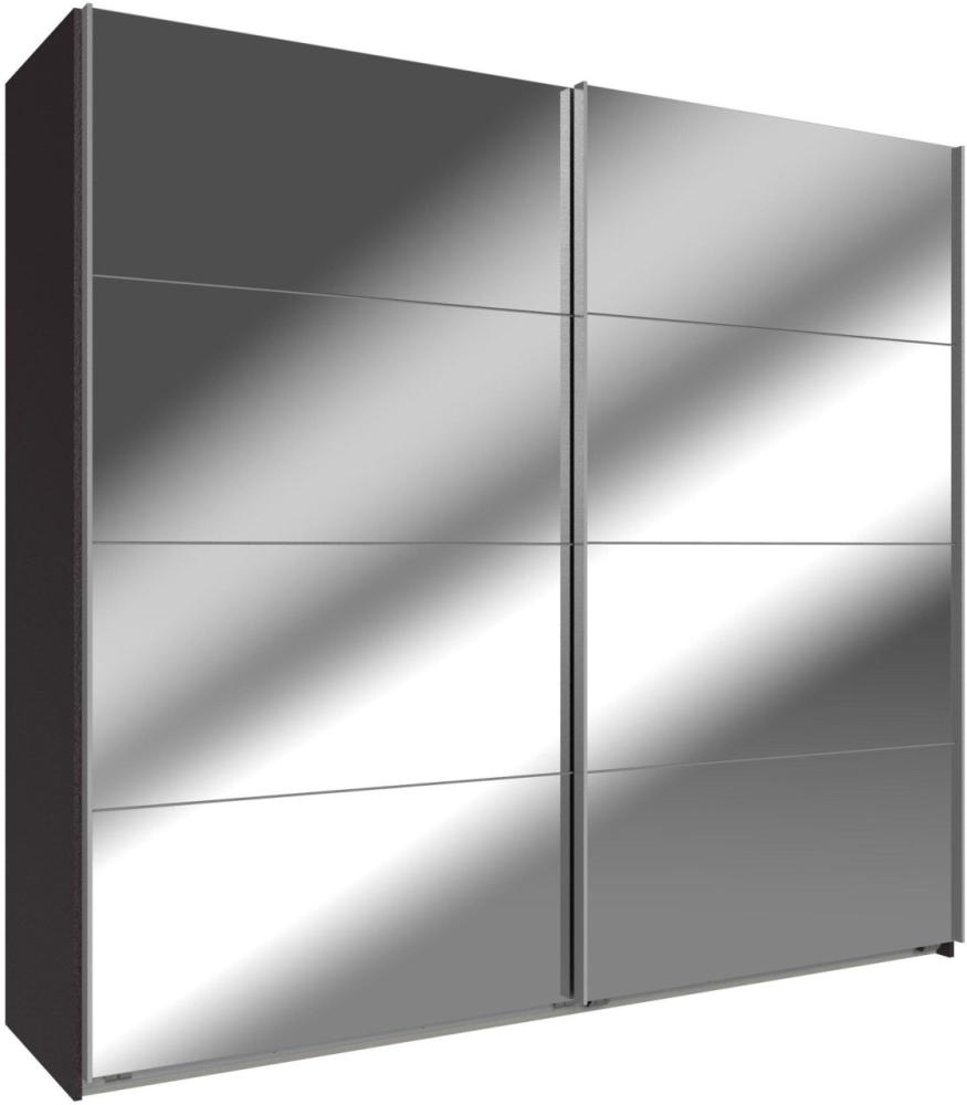 Schwebetürenschrank Easy Plus Kleiderschrank 225x65x210cm graphit Spiegel Bild 1