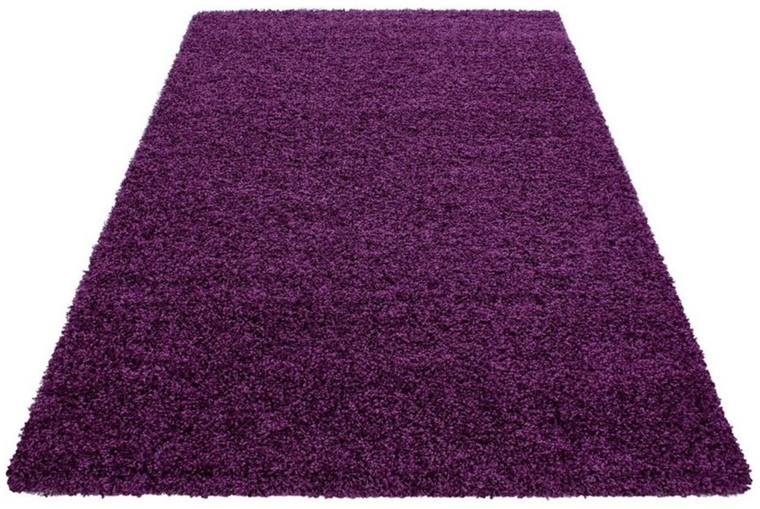 Stilvoll Günstig Hochflor-Teppich für Wohnzimmer und Schlafzimmer Unicolor - Einfarbig, Rund, Höhe: 30 mm Bild 1