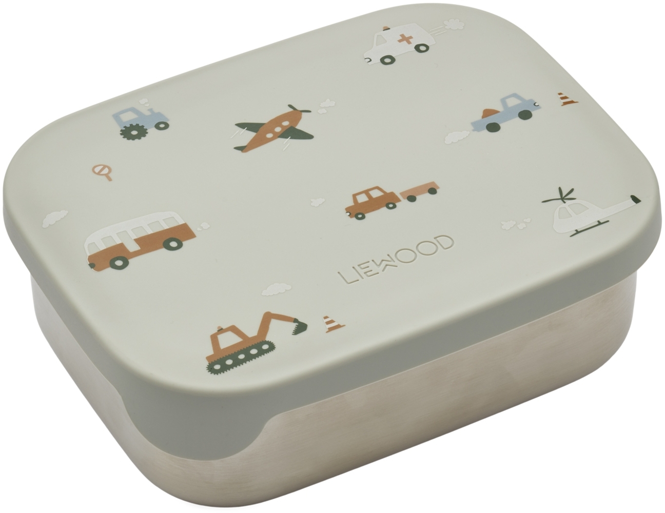 Liewood Arthur Lunchbox - Fahrzeuge / Taubenblaue, 900 ml Bild 1