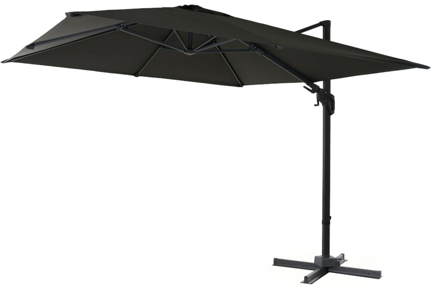 SIENA GARDEN Elio N+ Ampelschirm anthrazit/anthrazit 300 x 300 cm Gestell Aluminium anthrazit, Bezug 100% Polyester, 200g/m² in anthrazit, PA-beschichtet, UPF 50+ Bild 1
