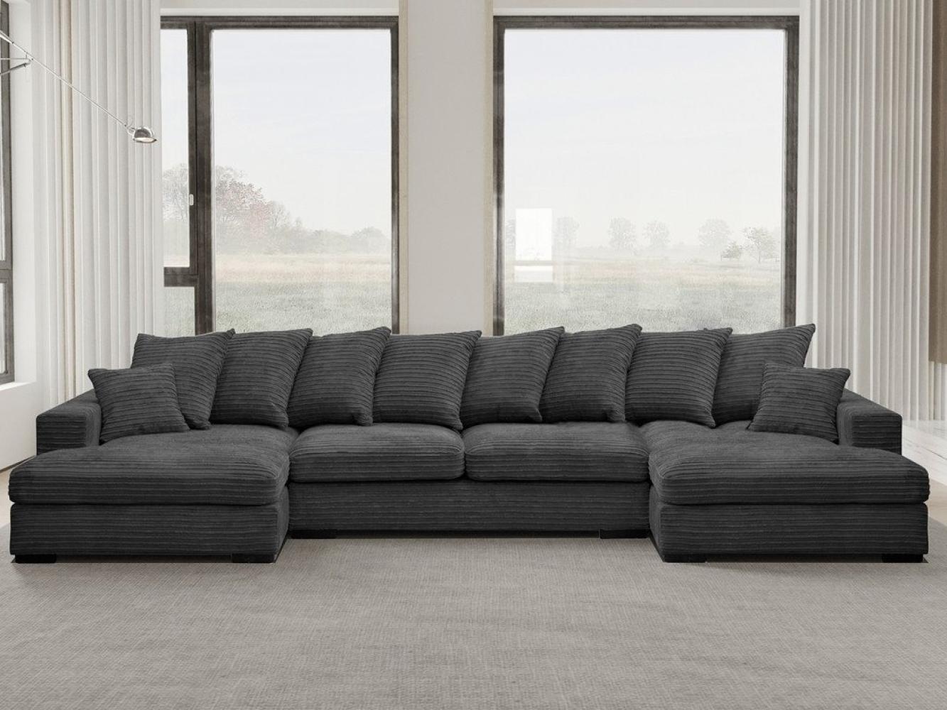 Kaiser Möbel Ecksofa Ecksofa, Sofa U-form, Couch U-form Gabon stoff Zoom, mit Relaxfunktion Bild 1