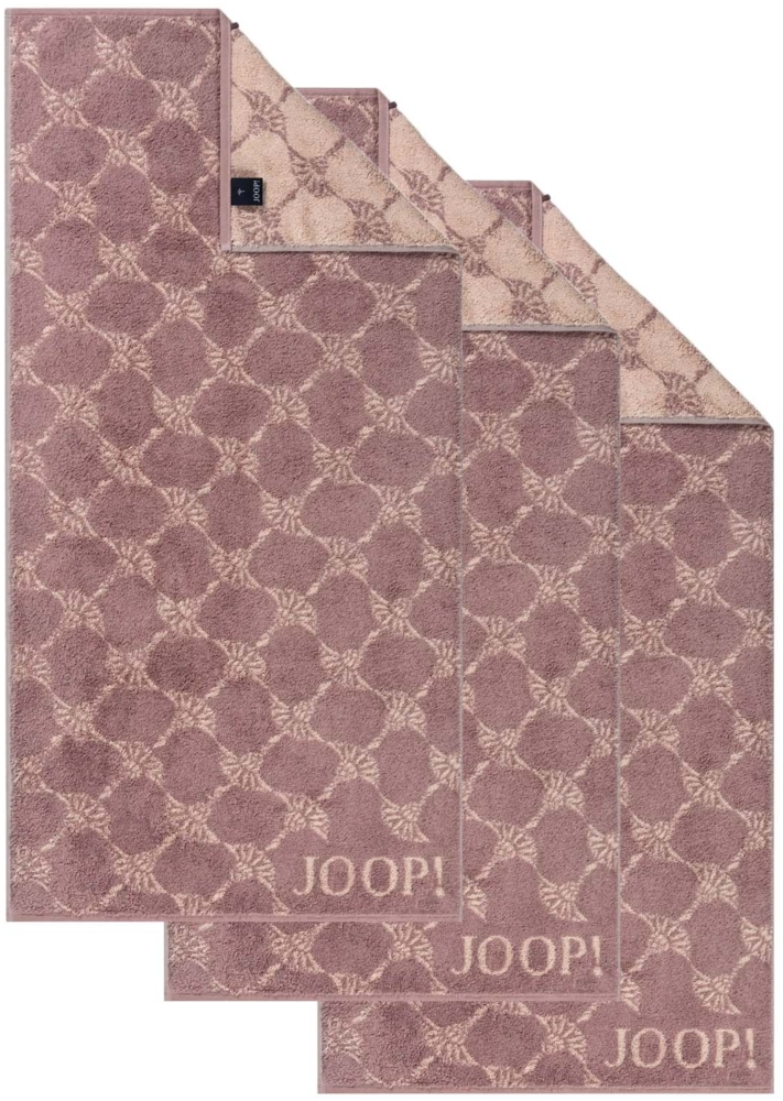 JOOP! Handtuch Classic / Infinity Kollektion, 3er Pack - Walkfrottier Rosa Cornflower 50x100cm Bild 1